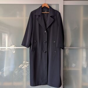 📼🇬🇧 Vintage London Fog Blue Trench Coat - Size 16.5